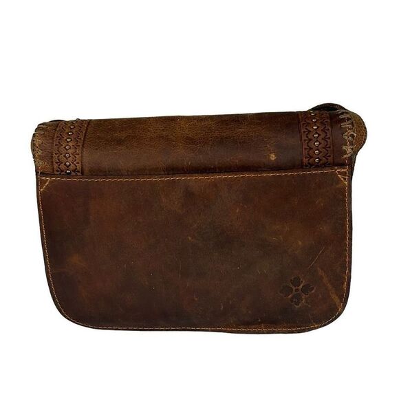 Patricia Nash Leather Crossbody Beaumont Brown Distressed Hand Bag Purse New - Picture 13 of 15